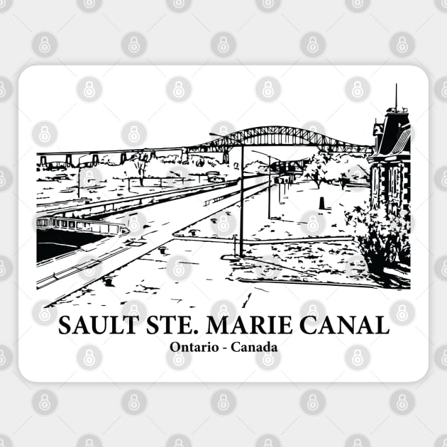 Sault Ste. Marie Canal - Ontario Magnet by Lakeric